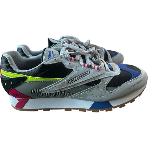 Reebok Classic Leather ATI Dad Sneakers DV5375 Grey Black Pink Lime Men’s Sz 11 - Picture 4 of 11